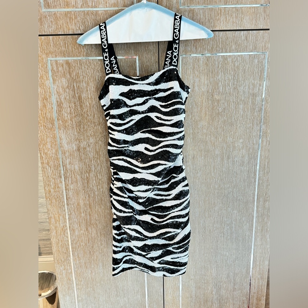Dolce and Gabbana zebra mini dress